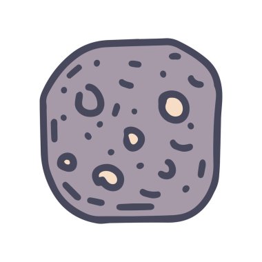 çerez rengi vektör karalama basit simge tasarımı