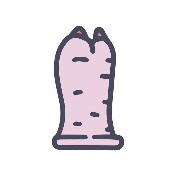Male mastrubator color vector doodle simple icon — Stock Vector