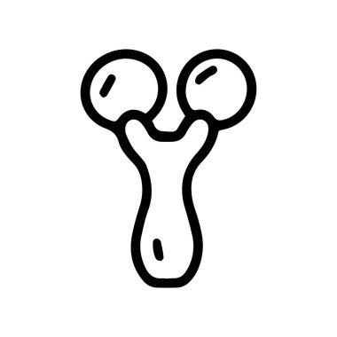 Yüz masajı çizgisi vektör karalaması basit simge