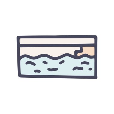 havuz renk vektörü karalama basit simge tasarımı