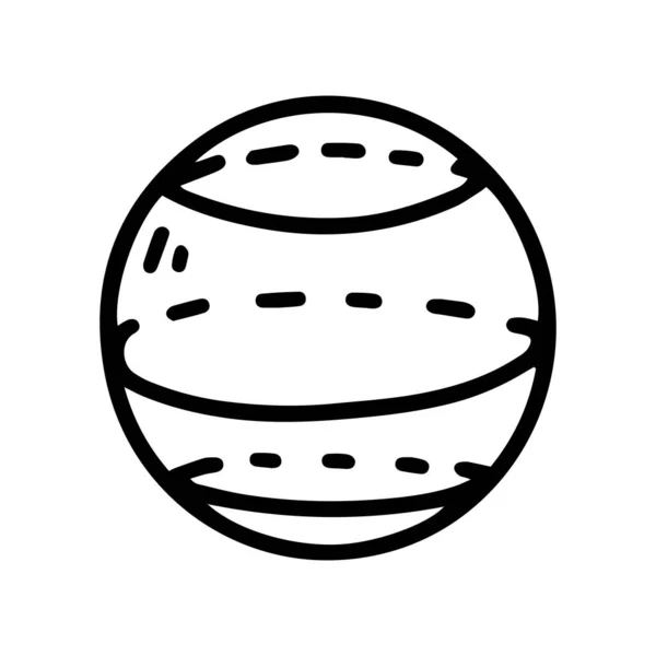 Geometric sphere line vector doodle simple icon — Stock Vector