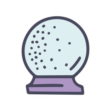 kristal küre renk vektörü basit simge karalama