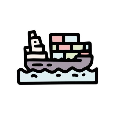 taşıyıcı renk vektörü karalama basit simgesi