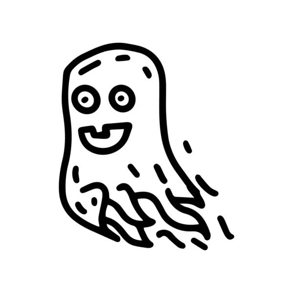 Vetor de linha fantasma doodle design ícone simples —  Vetores de Stock