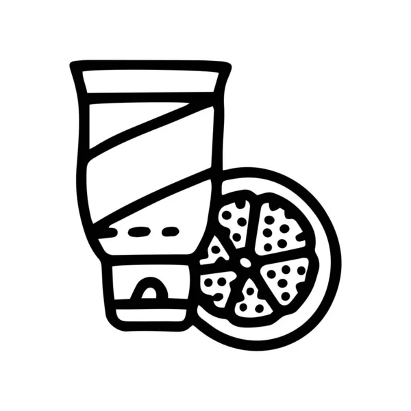 Citrus body cream line vector doodle ícone simples — Vetor de Stock
