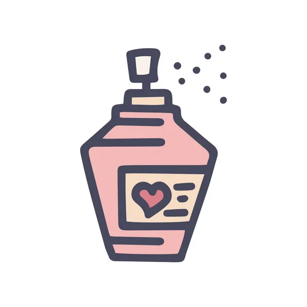 Spray de corpo com feromônios cor vetor doodle ícone simples —  Vetores de Stock