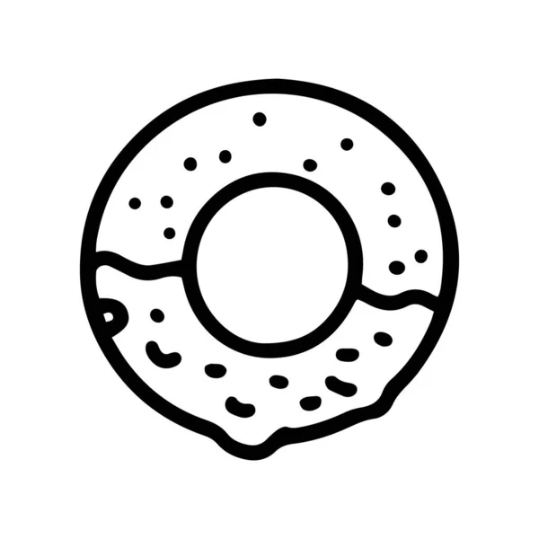 Donut line vector doodle simple icon design — Stock Vector