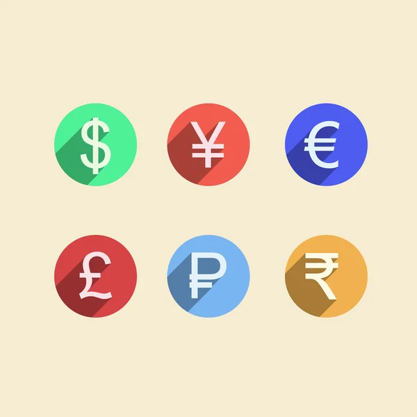 Iconos de vector plano para el fabricante de dinero — Vector de stock