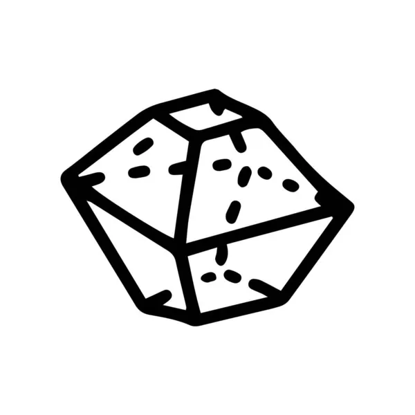 Cuncated octahedron line vector doodle simple icon — 스톡 벡터
