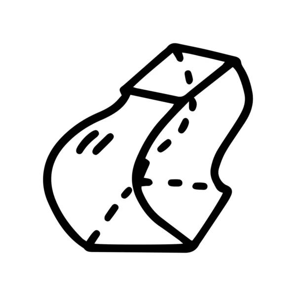 Curva linea solida vettore doodle semplice icona — Vettoriale Stock