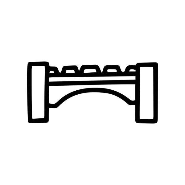 Sauna bench line vector doodle simple icon — Stock Vector