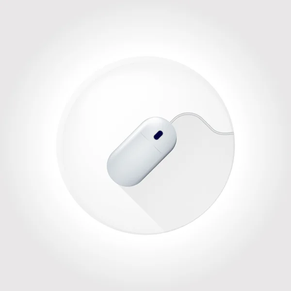 Vector icon for blog. Computer mouse. — Stock Vector