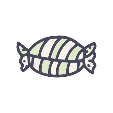 Şeker rengi vektör karalaması basit simge tasarımı