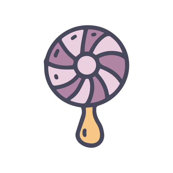 Lollipop vector de color garabato diseño icono simple — Vector de stock