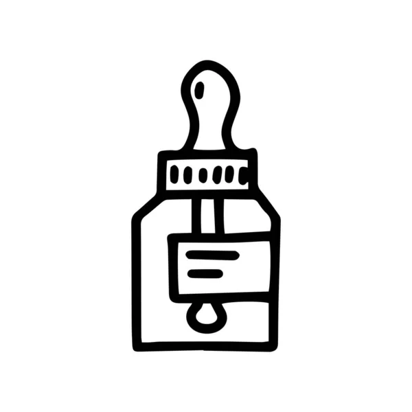 Línea de aceite esencial vector garabato icono simple — Archivo Imágenes Vectoriales