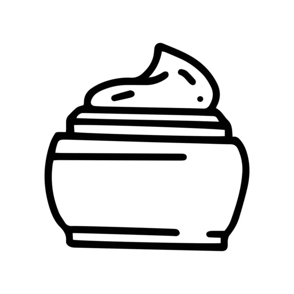 Moisturizing body cream line vector doodle simple icon — Stock Vector