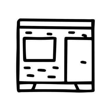 Sauna çizgisi vektör karalaması basit simge tasarımı