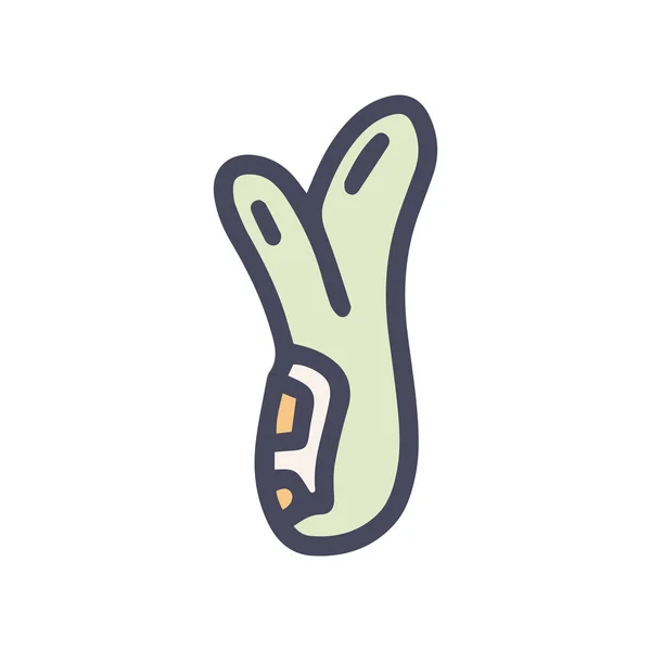 Vibrador del clítoris vector de color garabato icono simple — Vector de stock