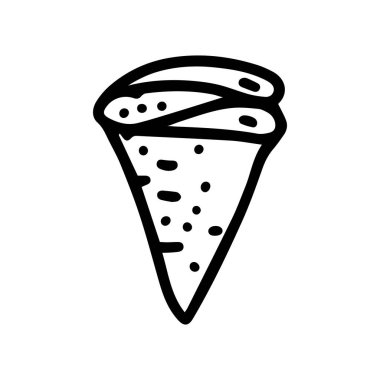 crepe line vektör karalama basit simge tasarımı