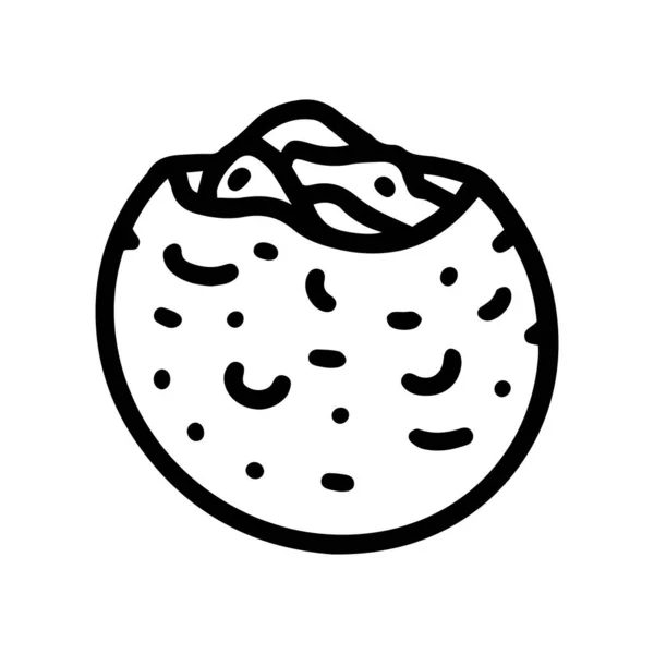 Pita Line Vector Doodle einfaches Icon-Design — Stockvektor