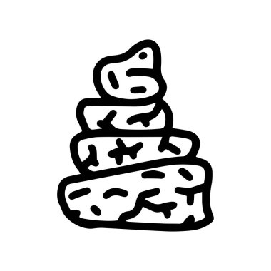 Sauna taşları vektör çizgisi basit simge çizer