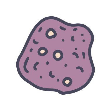 Çikolatalı kurabiye rengi vektör karalaması basit simge