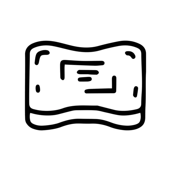 Linha de sabão vetor doodle design ícone simples — Vetor de Stock