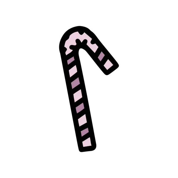 Plastique paille couleur vecteur doodle icône simple — Image vectorielle