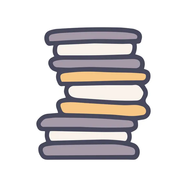 Sandwich cookie color vector doodle simple icon — Stock Vector