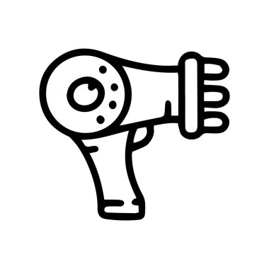 saç kurutma çizgisi vektör karalaması basit simge tasarımı