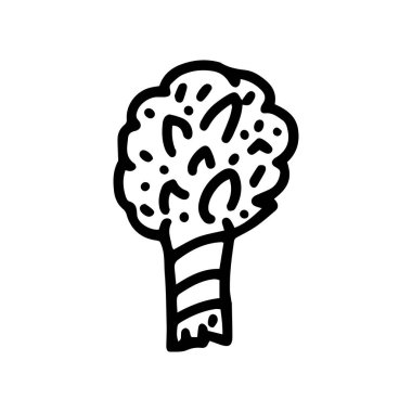 Banyo süpürgesi çizgisi vektör karalaması basit simge