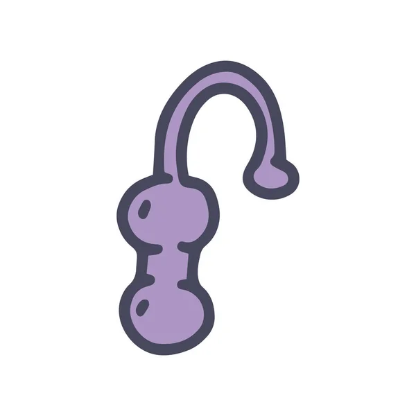 Vaginale ballen kleur vector doodle eenvoudige pictogram — Stockvector