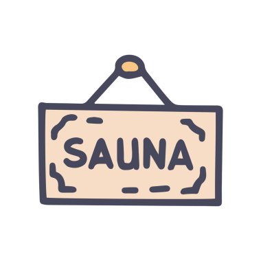 sauna tabela renk vektörü basit simge karalama