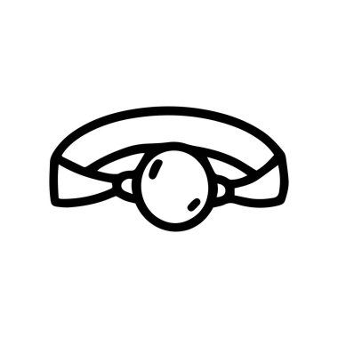 Silikon top gag çizgisi vektör karalaması basit simge