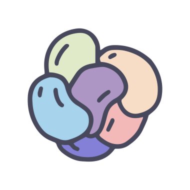 Şekerleme rengi vektör karalaması basit simge