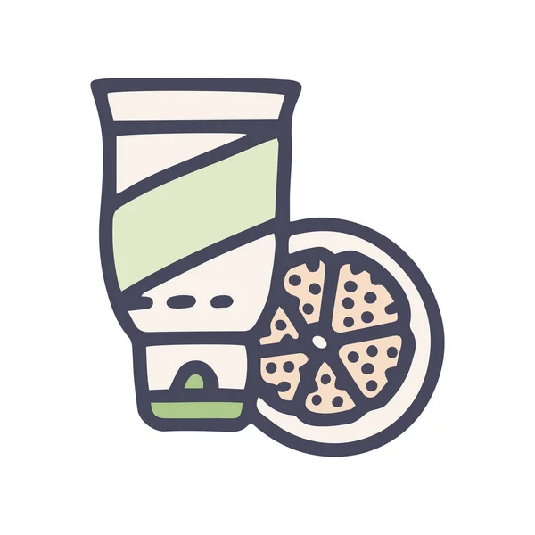 Anti-cellulitis crème kleur vector doodle eenvoudige pictogram — Stockvector