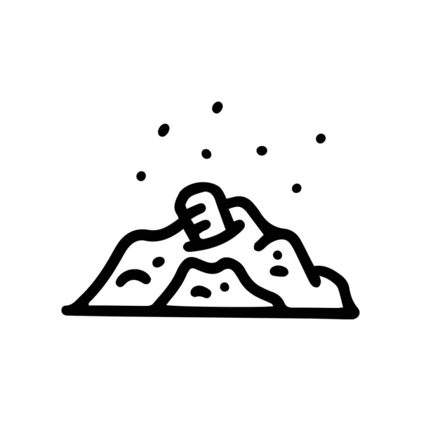 Landfill line vector doodle simple icon design — Stock Vector