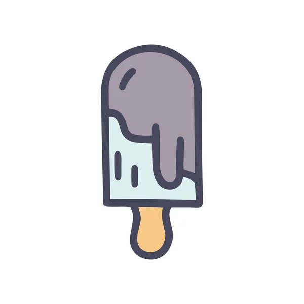 Hielo lolly vector de color garabato icono simple — Archivo Imágenes Vectoriales