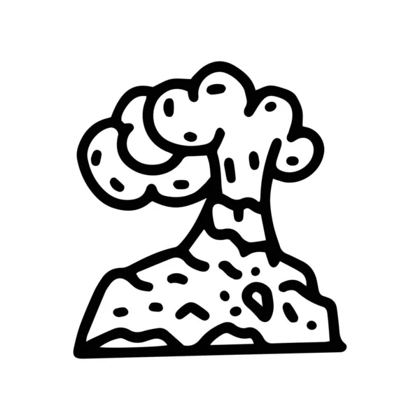 Linea di eruzione vettore doodle design semplice icona — Vettoriale Stock