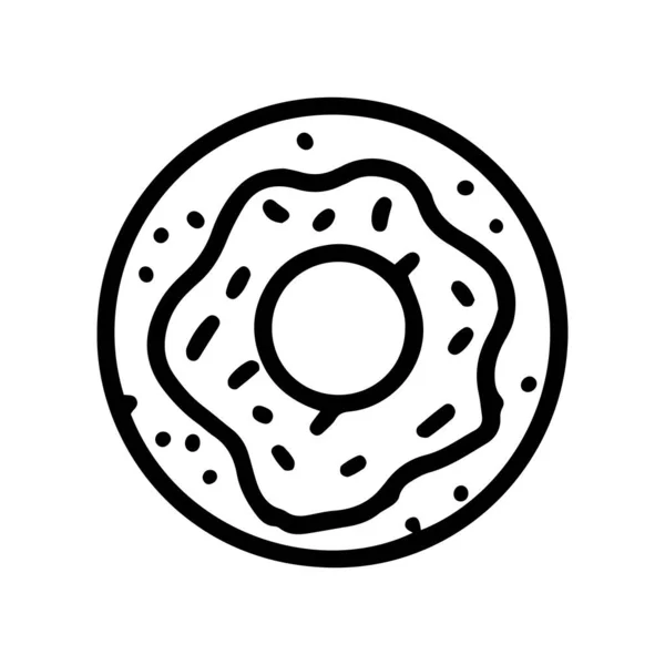 Donut line vector doodle simple icon design — Stock Vector