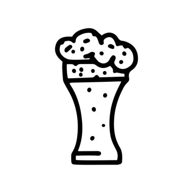 bira cam çizgi vektör karalama basit simge