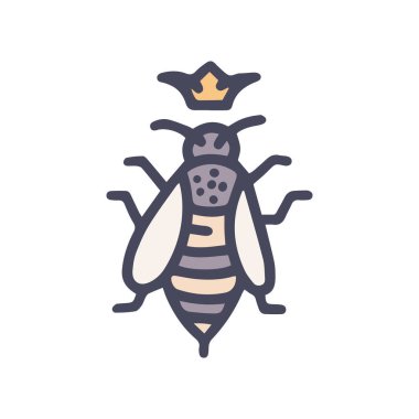 Kraliçe arı rengi vektör karalaması basit simge