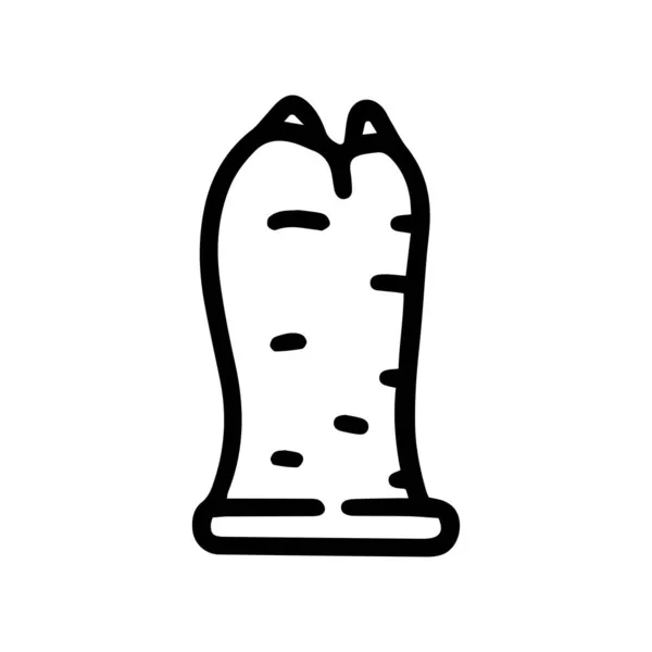 Maschio mastrubator linea vettore doodle semplice icona — Vettoriale Stock