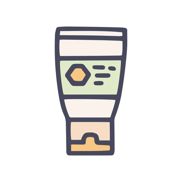 Beeswax cream color vector doodle simple icon — Stock Vector