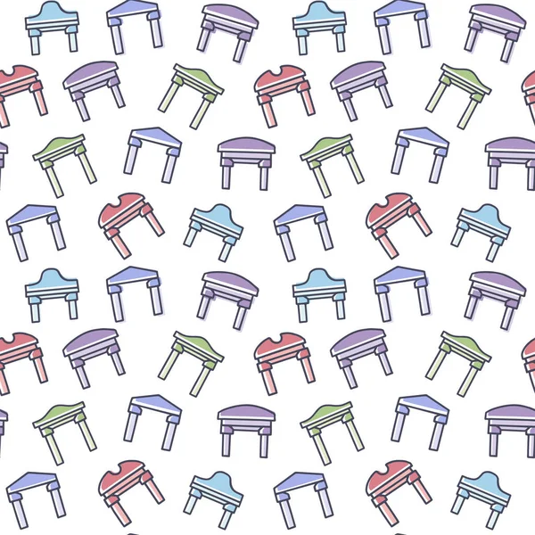 Цветные векторные каракули арки простой бесшовный узор Лицензионные Стоковые Иллюстрации