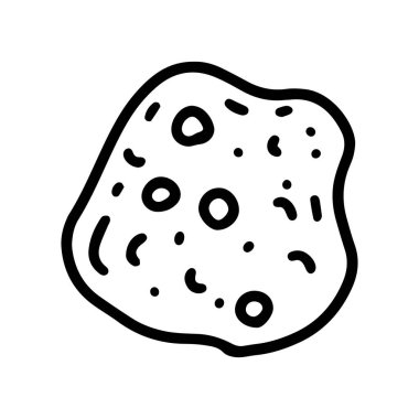 Çerez çizgisi vektör karalama basit simge tasarımı