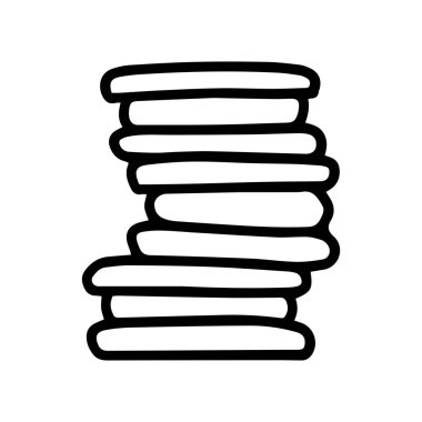 Sandviç kurabiyeleri çizgisi vektör karalaması basit simge