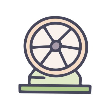 hamster tekerleği renk vektör karalama basit simge