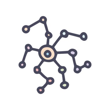 bağlantı şeması renk vektörü karalaması basit simge