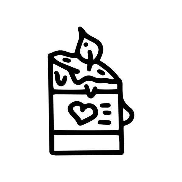 Ρομαντικό άρωμα κερί γραμμή διάνυσμα doodle απλό εικονίδιο — Διανυσματικό Αρχείο